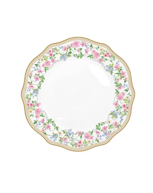 Set mit 6 mehrfarbigen Garden Joy Speisetellern aus Porzellan, D.26 cm