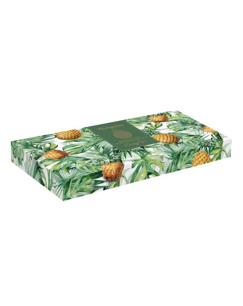 Assiette en forme d'ananas MADAGASCAR blanche - 36x21,5 cm