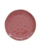 Set van 4 porseleinen dinerborden INTERIORS bordeaux - D.26 cm