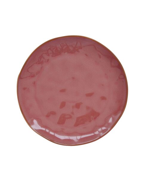 Set van 4 porseleinen dinerborden INTERIORS bordeaux - D.26 cm