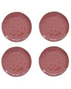 Set van 4 porseleinen dinerborden INTERIORS bordeaux - D.26 cm
