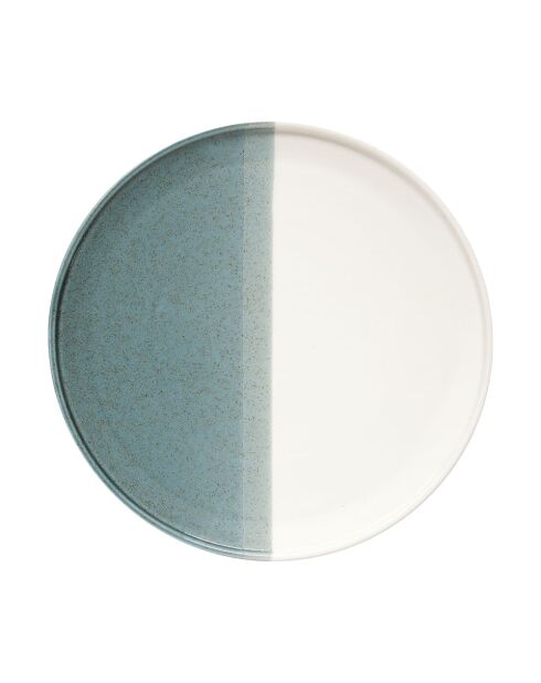 Set van 4 porseleinen dessertborden DOUBLE grijsblauw - D.21 cm