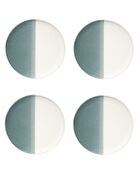 Set van 4 porseleinen dessertborden DOUBLE grijsblauw - D.21 cm