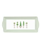 Plat de service en porcelaine dans une boîte colorée TOPIARY multicolore - 35x15 cm