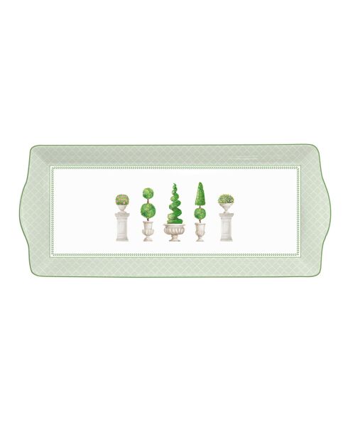 Plato de porcelana en caja colorida TOPIARY multicolor - 35x15 cm