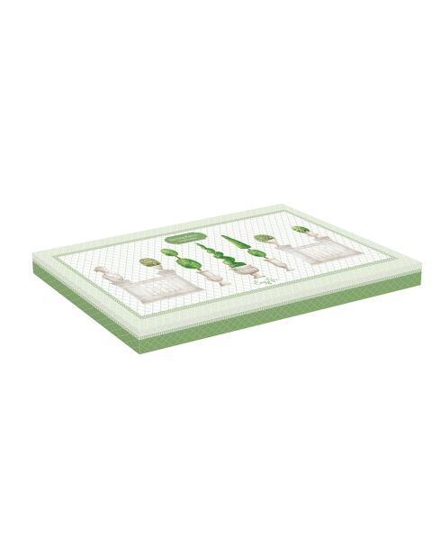 Plato de porcelana en caja colorida TOPIARY multicolor - 35x15 cm