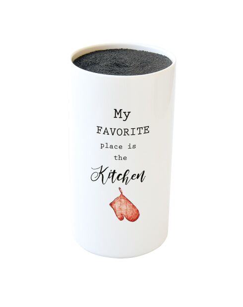 Porte-couteaux en porcelaine KITCHEN ELEMENTS blanc - 11x20 cm