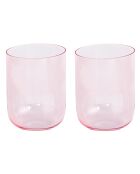 Set de 2 vasos de agua RAINBOW rosas - 390 ml