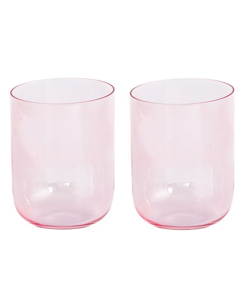 Set di 2 bicchieri da acqua RAINBOW rosa - 390 ml