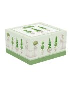 Porseleinen ontbijtkop en schotel, in een veelkleurige TOPIARY-doos - 370 ml