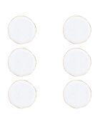 Set van 6 witte borden van ARTESANAL porselein - D.16 cm