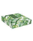 Assiette Feuille en porcelaine en forme de ginkgo MADAGASCAR verte - 35x29 cm