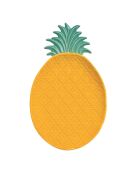 Assiette en forme d'ananas MADAGASCAR jaune - 36x21,5 cm