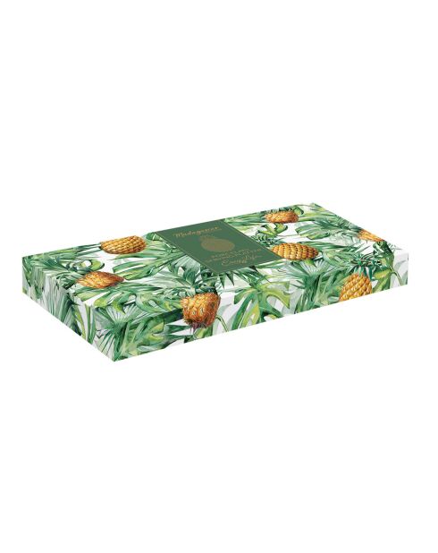 Assiette en forme d'ananas MADAGASCAR jaune - 36x21,5 cm