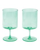 Lot de 2 verres à vin en verre RAINBOW verts - 360 ​​ml