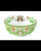 Lot de 6 bols en porcelaine JUNGLE VIBES verts - D.12 cm