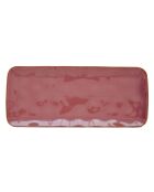 Set di 4 piatti rettangolari in porcellana INTERIORS bordeaux - 36x16 cm