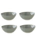 Set mit 4 INTERIORS Schalen aus seladonfarbenem Porzellan, D.15 cm
