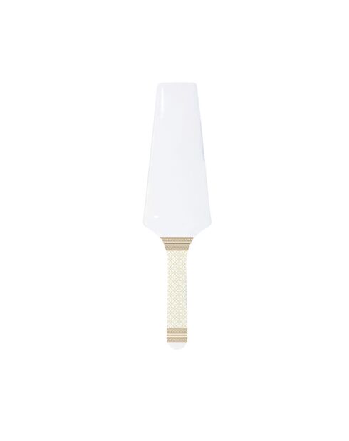 Plat à gâteau avec pelle en porcelaine CEYLON vert - D.32 cm