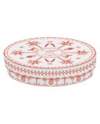 Set van 4 EXOTIC VIBES oranje porseleinen dessertborden - D.19 cm