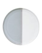 Set 4 piatti da dessert DOUBLE in porcellana grigia - D.21 cm