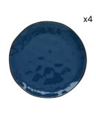 Set aus 4 blauen INTERIORS-Porzellan-Tellern, D.26 cm
