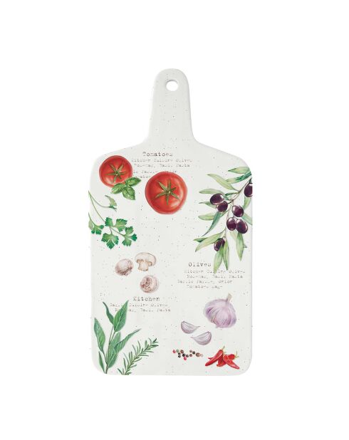 Planche à découper en porcelaine HOME & KITCHEN multicolore - 34,5x18 cm