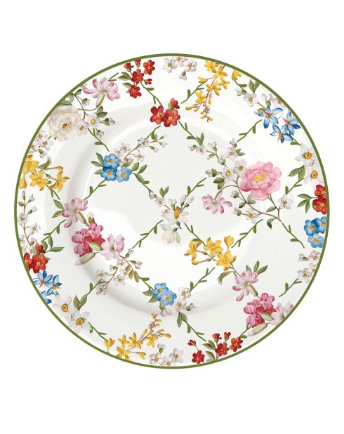 Set mit 6 mehrfarbigen GARDEN DREAMS Aperitif-/Desserttellern - D.19 cm