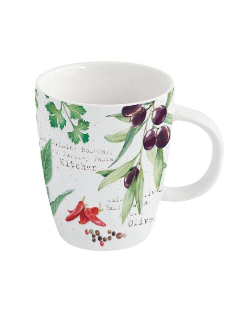 Mug en porcelaine HOME & KITCHEN multicolore - 350 ml