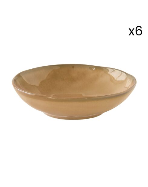 INTERIORS Suppenteller aus Terrakottaporzellan, Durchmesser 19 cm, 6 Stück