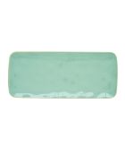 Set di 4 piatti rettangolari in porcellana INTERIORS aqua - 36x16 cm