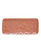 Lot de 4 assiettes rectangulaires en porcelaine INTERIORS brique - 36x16 cm