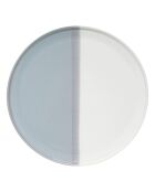 Set van 4 DUBBELE grijze porseleinen dinerborden - D.26 cm