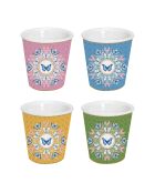 Lot de 4 tasses à café SPRING PARADE multicolores - 100 ml