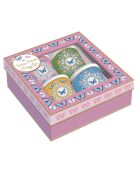 Lot de 4 tasses à café SPRING PARADE multicolores - 100 ml