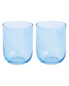 Lot de 2 verres à eau RAINBOW bleus - 390 ml