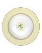 Set van 6 gele CEYLON porseleinen soepborden - D.21,5 cm