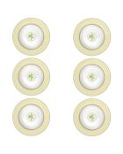 Set van 6 gele CEYLON porseleinen soepborden - D.21,5 cm