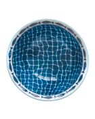 Lot de 6 bols en porcelain  motif SEA SHORE bleus - 12,5 cm