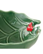 Bol en porcelaine HOLLY & BERRIES GREEN vert - D.14 cm