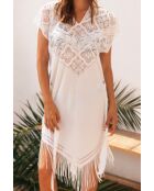 Witte Sunset Palm-jurk