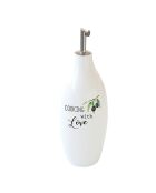 KITCHEN ELEMENTS porseleinen fles voor olie/azijn wit - 300 ml