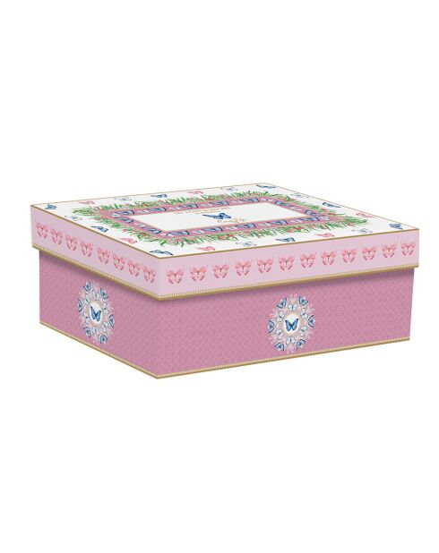 Lot de 2 tasses et soucoupes en porcelaine  SPRING PARADE multicolores - 240 ml