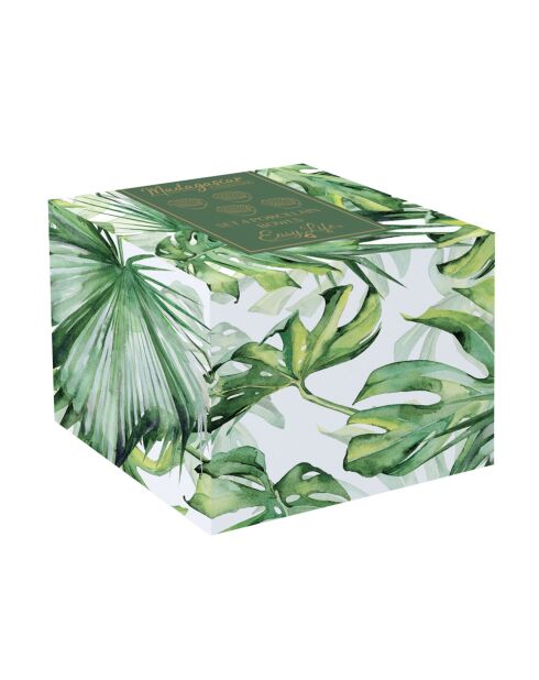 Lot de 4 mini bols en porcelaine en forme de feuille MADAGASCAR verts