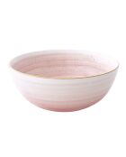 Lot de 2 bols en porcelaine ARTESANAL rose - D.22 cm
