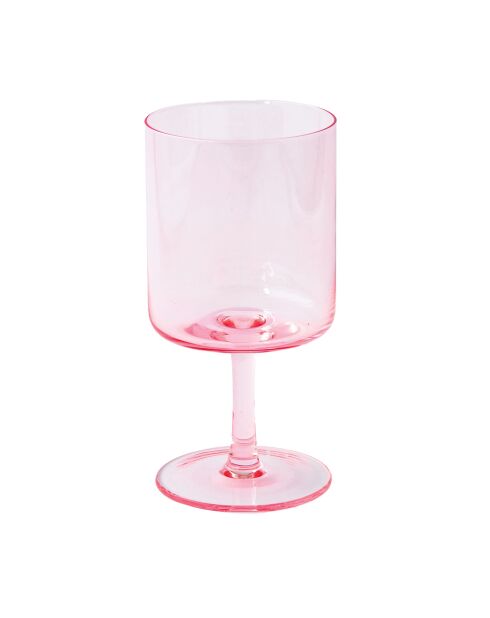 Lot de 2 verres à vin en verre RAINBOW roses - 360 ​​ml
