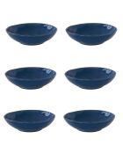 Set van 6 blauwe INTERIORS porseleinen soepborden - D.19 cm