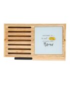 Broodsnijplank met glazen blad en mes KITCHEN ELEMENTS veelkleurig - 40x24 cm