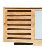 Broodsnijplank met glazen blad en mes KITCHEN ELEMENTS veelkleurig - 40x24 cm