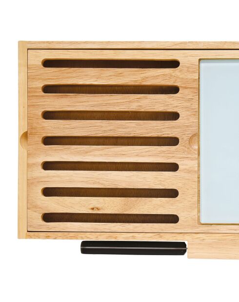 Tabla de cortar pan con tapa de cristal y cuchillo KITCHEN ELEMENTS multicolor - 40x24 cm